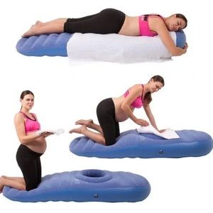 Cozy Bump Inflatable Pregnancy Pillow blue maternity